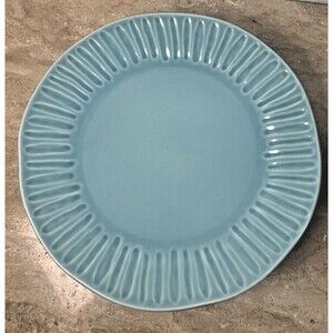 Finger Aqua by Primagera Portugal Turquoise Dinner Plates - Set of 5 EUC